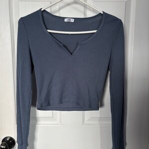 Ardene waffle cropped top size S